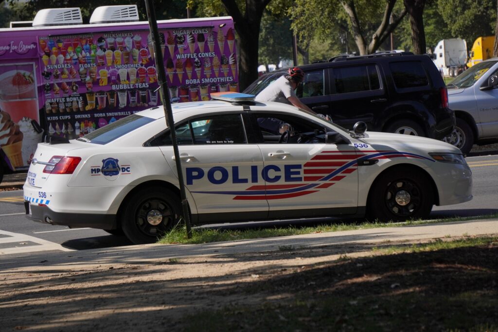 A POLICE CAR SEEN IN WASHINGTON DC OCTOBER 2024