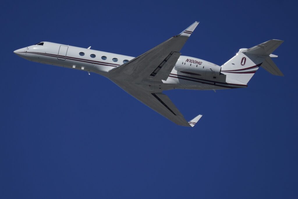 A SMALL AIRCRAFT TAKEOFF at Los Angeles International Airport November 2024