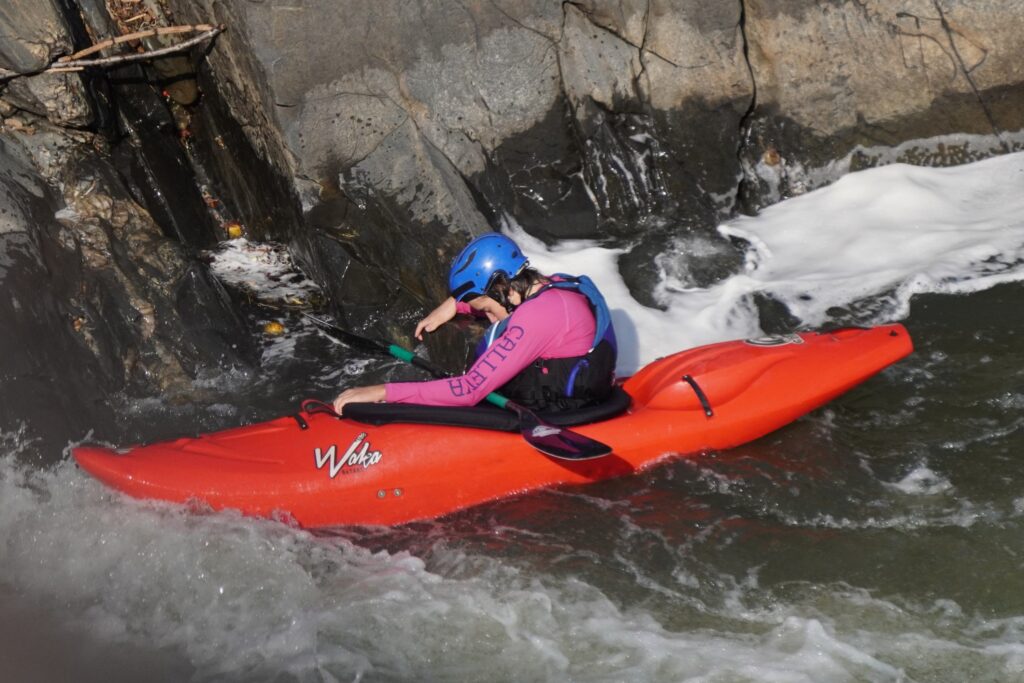 AN EXHAUSTED KAYAKER SEEN IN WASHINGTON DC OCTOBER 2024