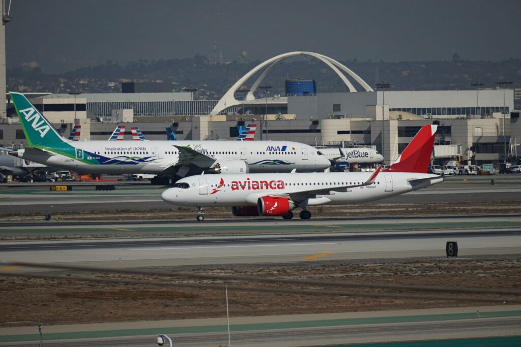 ANA and Avianca Airlines at Los Angeles International Airport November 2024