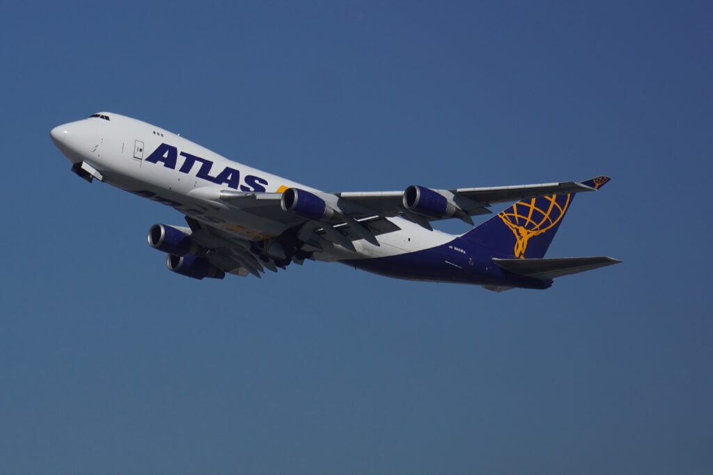 ATLAS AIR CARGO AIRCRAFT at Los Angeles International Airport November 2024
