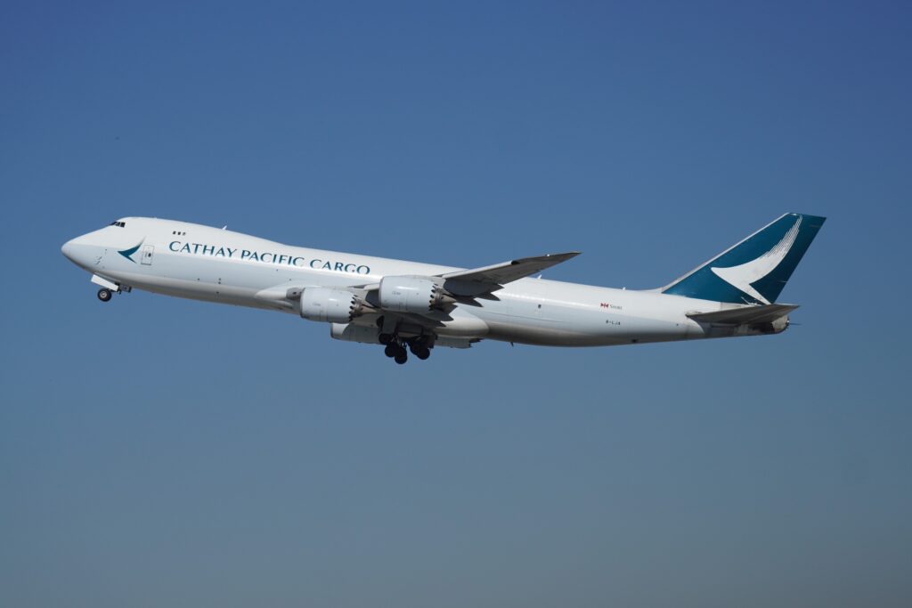 Cathay Pacific Airways Aircraft TAKEOFF at Los Angeles International Airport November 2024