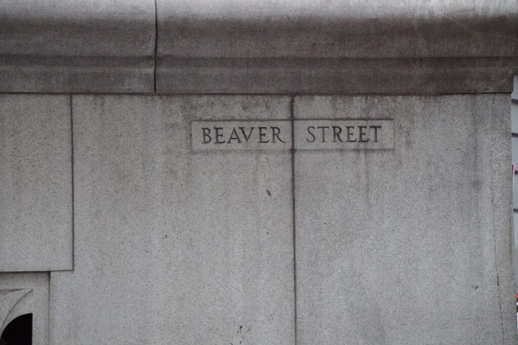 DSC00686 Beaver Street seen in New York City in November 2021