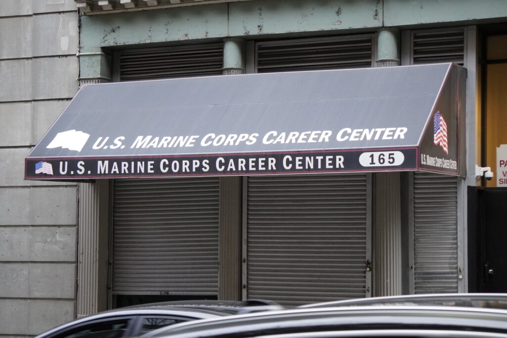 DSC01073 US Marine Corps Career Center seen in New York City in November 2021