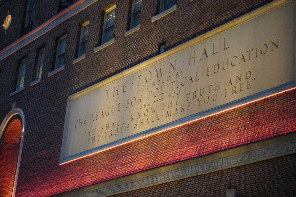 DSC01121 The Town Hall seen in New York City in November 2021