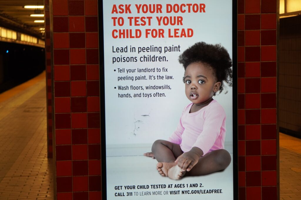 DSC01569 Lead testing poster seen in New York City in November 2021