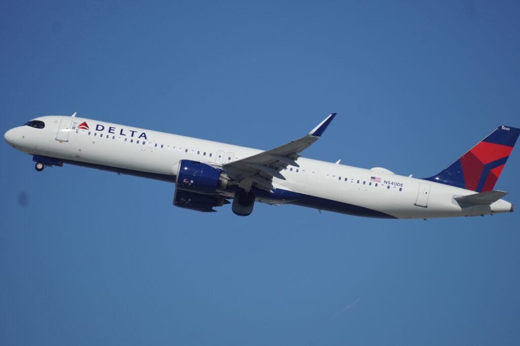 Delta Airlines Aircraft at Los Angeles International Airport November 2024