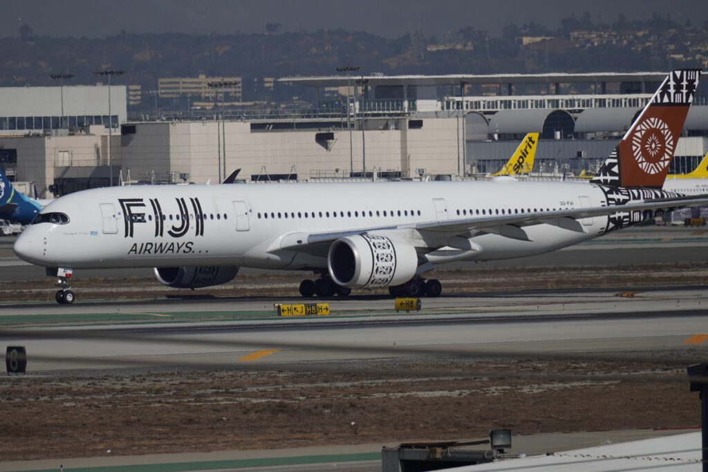 FIJI AIRLINES AIRCRAFT at Los Angeles International Airport November 2024