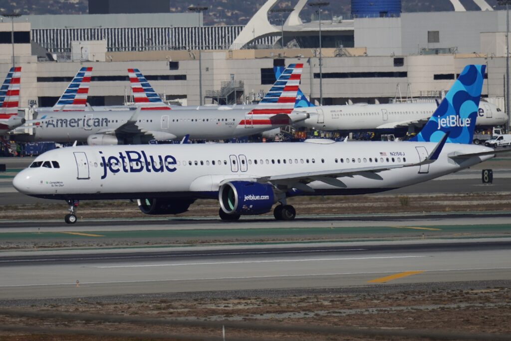 JETBLUE AIRWAYS AIRCRAFT at Los Angeles International Airport November 2024